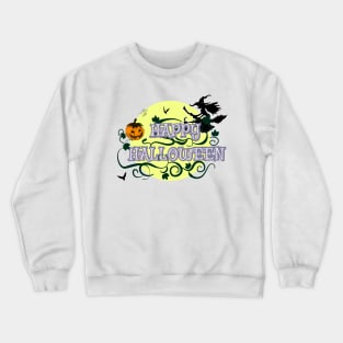 Cute cartoon Happy Halloween.Trick or Treat. Crewneck Sweatshirt